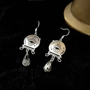 Boucles d'oreilles boule cristal