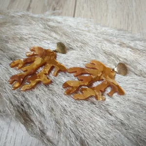 Boucles d'oreilles corail