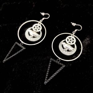 boucles oreilles corbeau