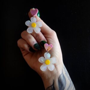 boucles oreilles paquerettes