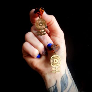 Boucles oreilles fleurs