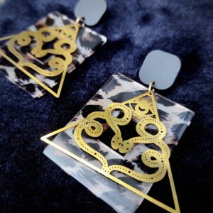 boucles d'oreilles leopard et serpent