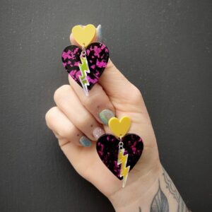 Boucles d'oreilles Electric love jaunes