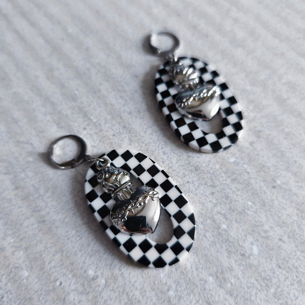 boucles oreilles coeur sacre