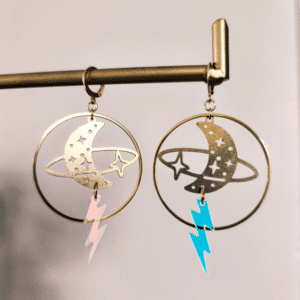 boucles oreilles lune