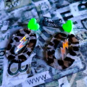 boucles oreilles leopard eclair