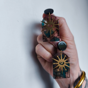 boucles oreilles oeil soleil