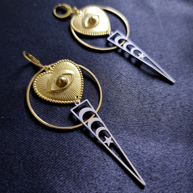 Boucles d'oreilles Coeur Cosmique