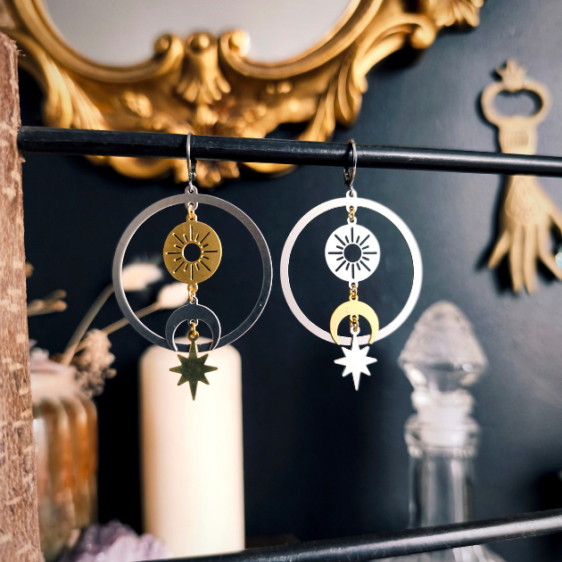 Boucles d'oreilles Nuit dorée