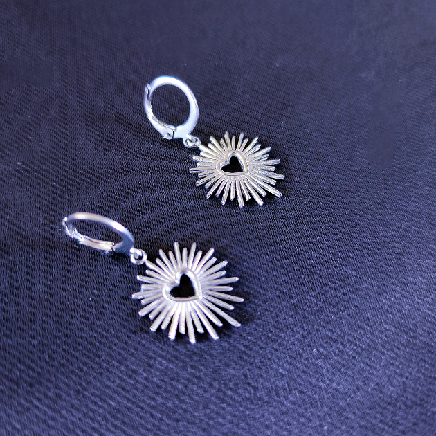 Boucles d'oreilles Coeur Solaire