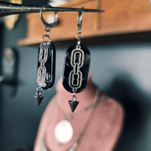 Boucles d'oreilles tattoo chain
